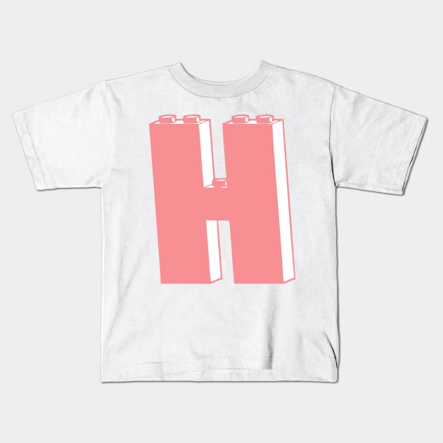 THE LETTER H Kids T-Shirt by ChilleeW